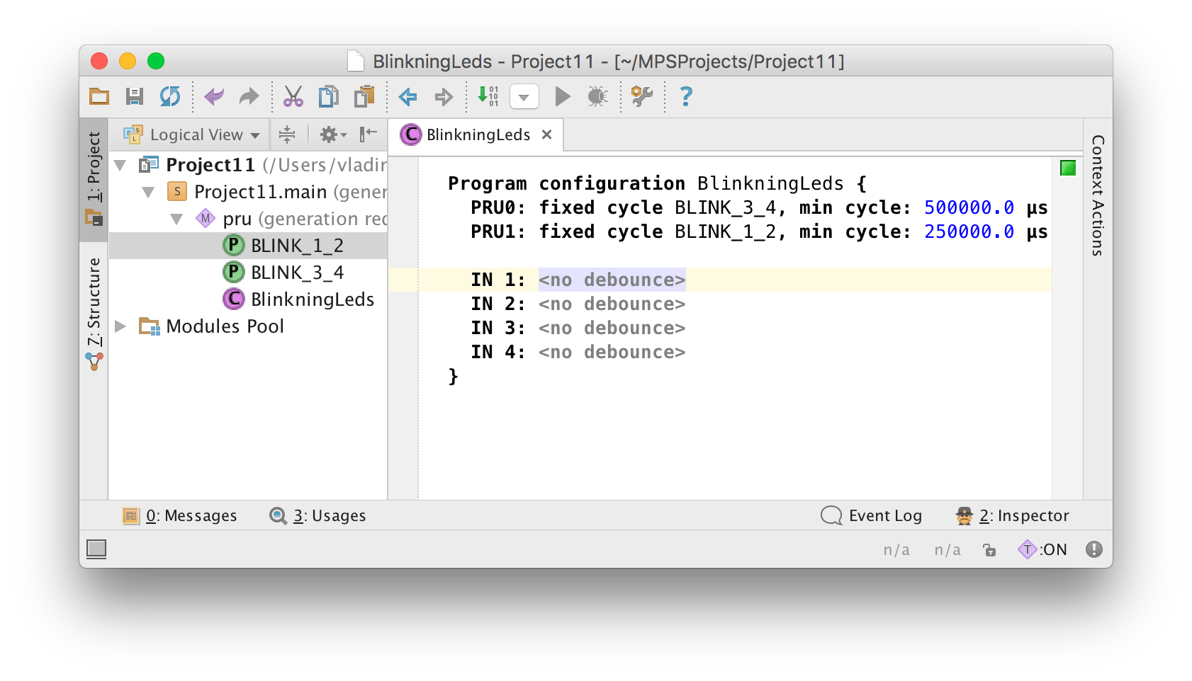 PRU configuration