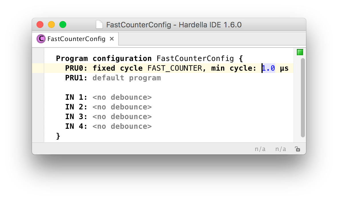 PRU configuration