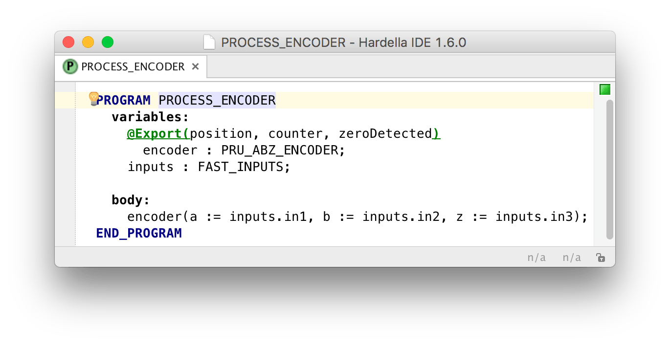 Encoder processing program